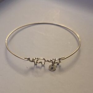 Frosted Willow Personalized Mama & Me Elephant Bracelet Sterling Silver